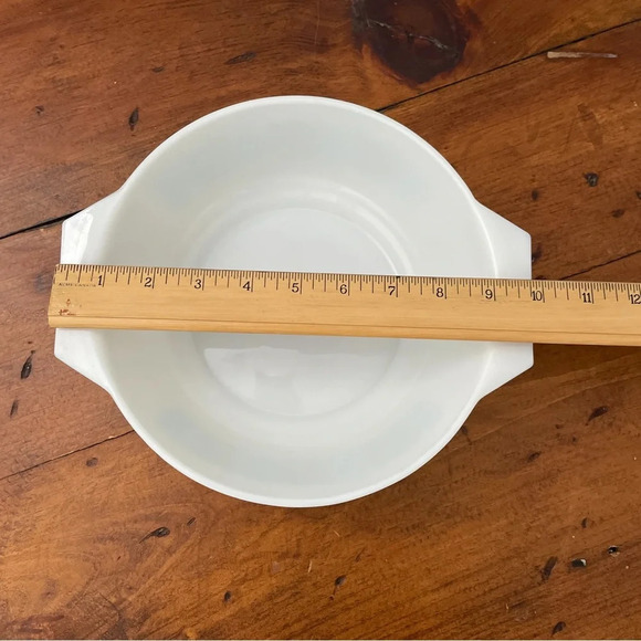 Vintage JAJ Round Casserole dish Matchmaker England Opal Glass Blue Green - Picture 5 of 10